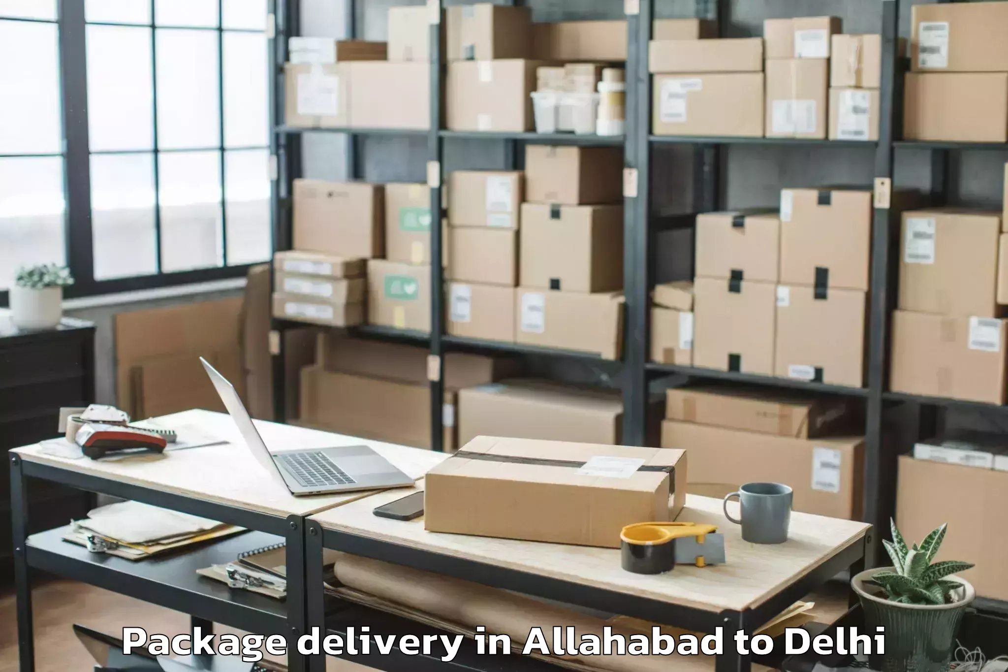 Reliable Allahabad to Unity One Mall Rohini Package Delivery